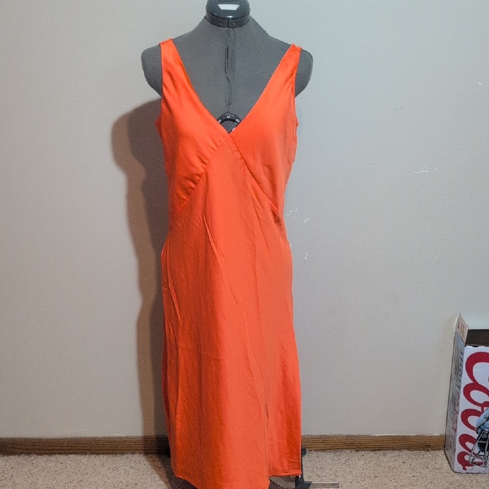 A New Day Vibrant Orange Sleeveless Top